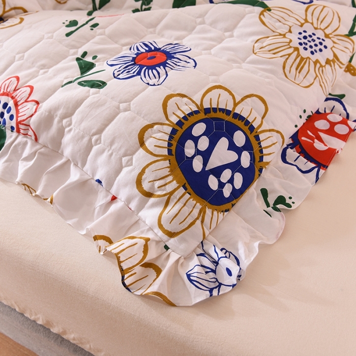 91家纺网 家纺一手货源 找家纺 甜之梦 2025新款全棉印花夹棉抗菌被套 蝶恋花