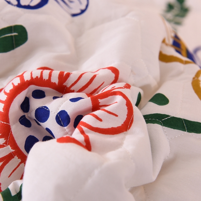 91家纺网 家纺一手货源 找家纺 甜之梦 2025新款全棉印花夹棉抗菌被套 蝶恋花