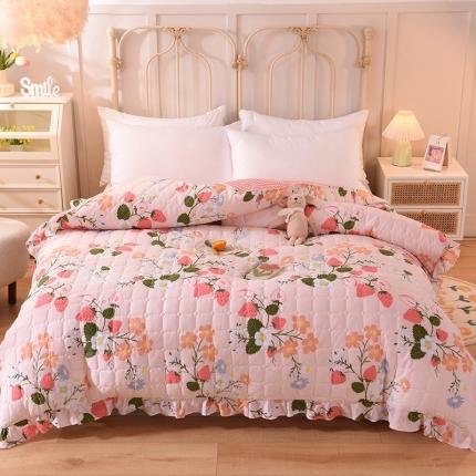 甜之梦 2025新款全棉印花夹棉抗菌被套 莓之语