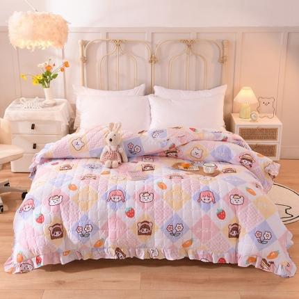 甜之梦 2025新款全棉印花夹棉抗菌被套 诗雨恋人