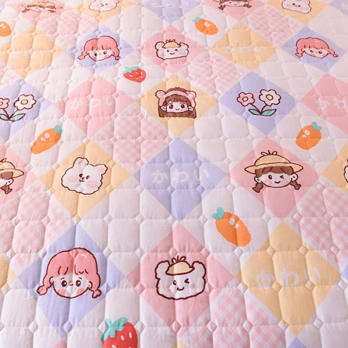 91家纺网 家纺一手货源 找家纺 甜之梦 2025新款全棉印花夹棉抗菌被套 诗雨恋人