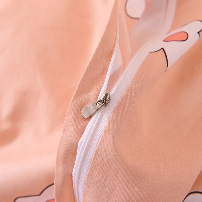 91家纺网 家纺一手货源 找家纺 甜之梦 2025新款全棉印花夹棉抗菌被套 心想事橙