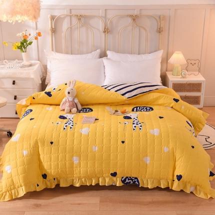 甜之梦 2025新款全棉印花夹棉抗菌被套 长颈鹿多多