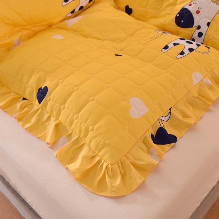 91家纺网 家纺一手货源 找家纺 甜之梦 2025新款全棉印花夹棉抗菌被套 长颈鹿多多