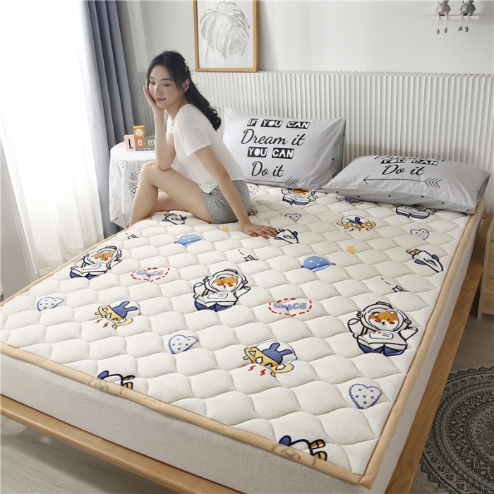 91家纺网 家纺一手货源 找家纺 东宇床垫 2022新款加厚微芙绒床垫 太空熊