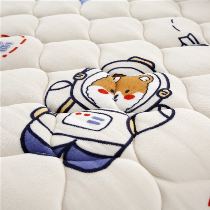 91家纺网 家纺一手货源 找家纺 东宇床垫 2022新款加厚微芙绒床垫 太空熊