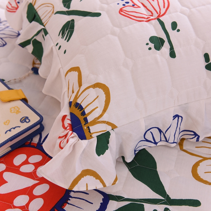 91家纺网 家纺一手货源 找家纺 甜之梦 2025新款全棉印花夹棉抗菌枕套 蝶恋花