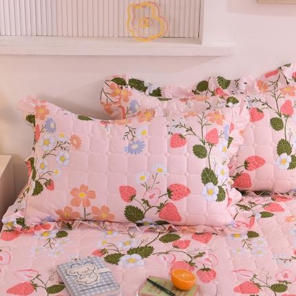 甜之梦 2025新款全棉印花夹棉抗菌枕套 莓之语