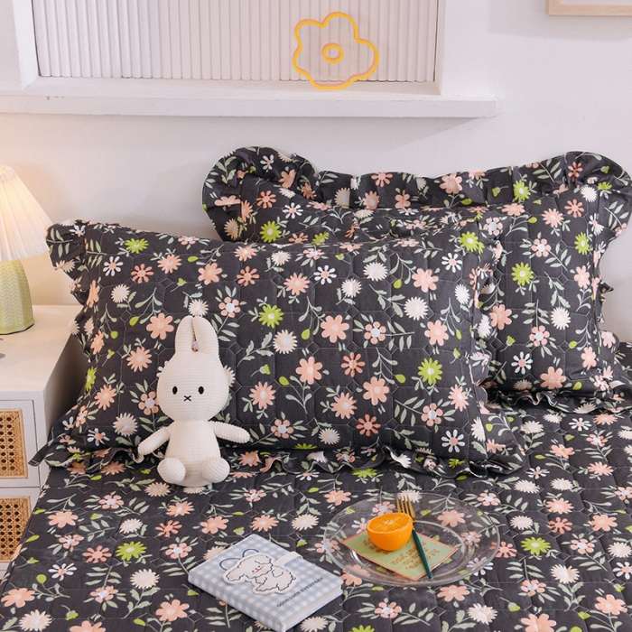 91家纺网 家纺一手货源 找家纺 甜之梦 2025新款全棉印花夹棉抗菌枕套 沁园春