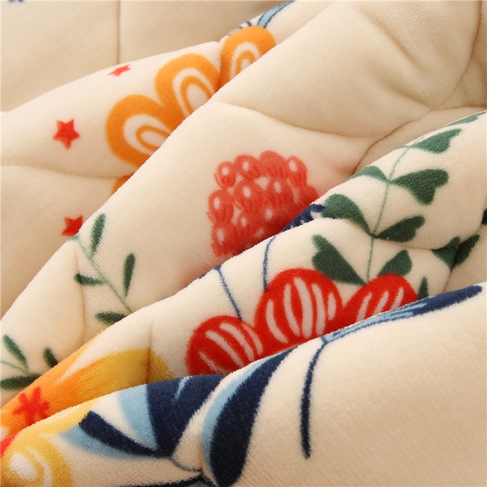 91家纺网 家纺一手货源 找家纺 东宇床垫 2022新款加厚微芙绒床垫 羞涩花开