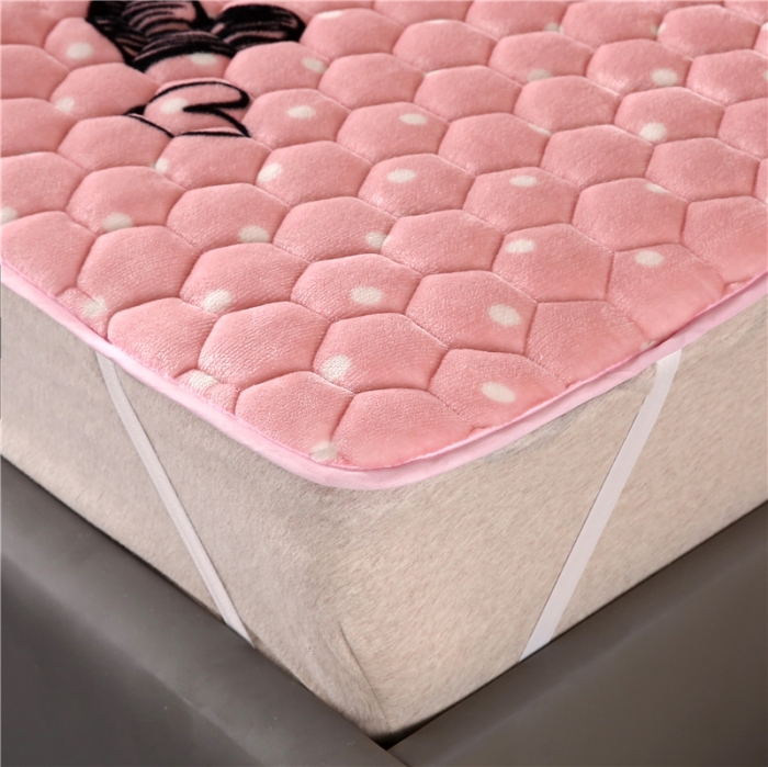 91家纺网 家纺一手货源 找家纺 东宇床垫 2022新款牛奶绒薄款床垫 甜心