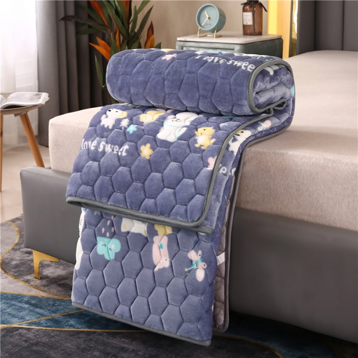 91家纺网 家纺一手货源 找家纺 东宇床垫 2022新款牛奶绒薄款床垫 童话