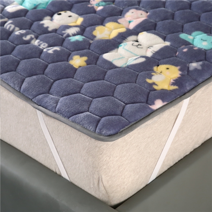 91家纺网 家纺一手货源 找家纺 东宇床垫 2022新款牛奶绒薄款床垫 童话