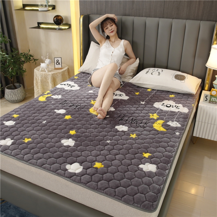 91家纺网 家纺一手货源 找家纺 东宇床垫 2022新款牛奶绒薄款床垫 晚安