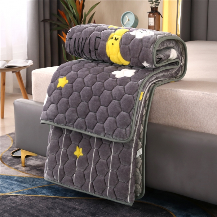 91家纺网 家纺一手货源 找家纺 东宇床垫 2022新款牛奶绒薄款床垫 晚安