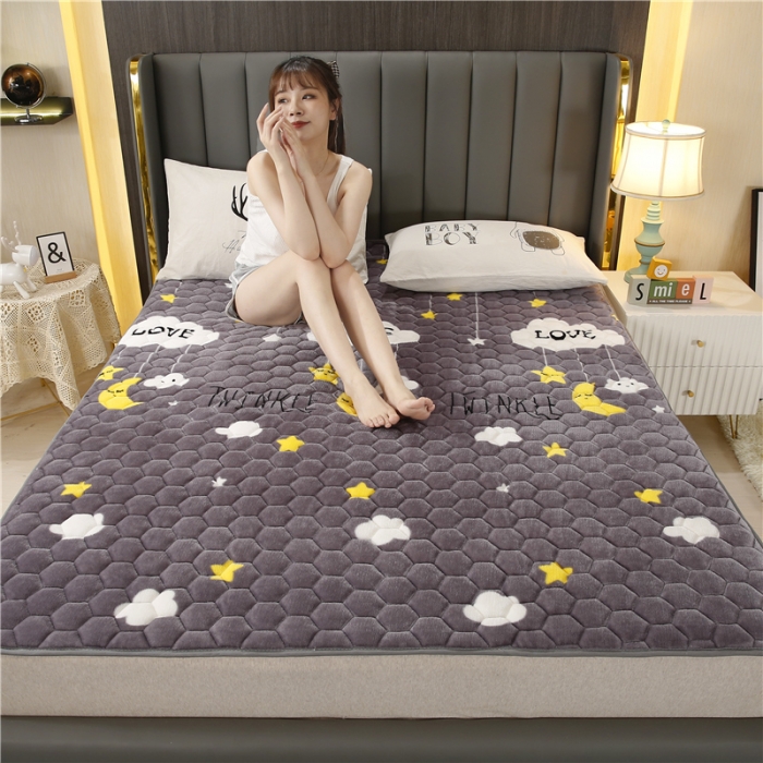 91家纺网 家纺一手货源 找家纺 东宇床垫 2022新款牛奶绒薄款床垫 晚安