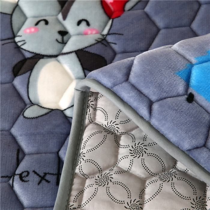 91家纺网 家纺一手货源 找家纺 东宇床垫 2022新款牛奶绒薄款床垫 心有所鼠