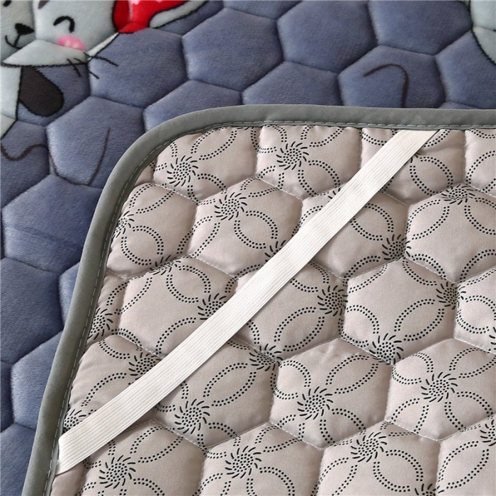 91家纺网 家纺一手货源 找家纺 东宇床垫 2022新款牛奶绒薄款床垫 心有所鼠