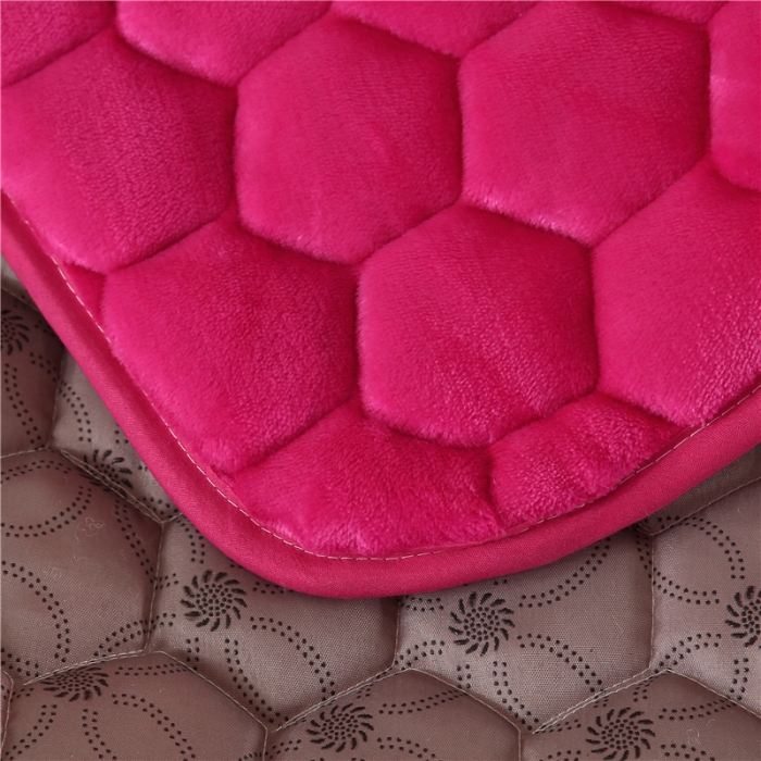 91家纺网 家纺一手货源 找家纺 东宇床垫 2022新款牛奶绒薄款床垫 胭脂红