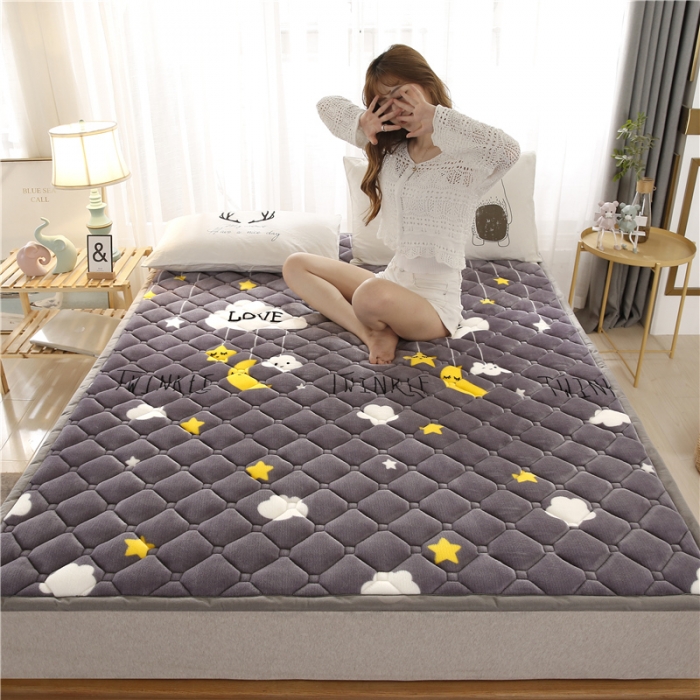 91家纺网 家纺一手货源 找家纺 东宇床垫 2022新款加厚牛奶绒床垫 晚安