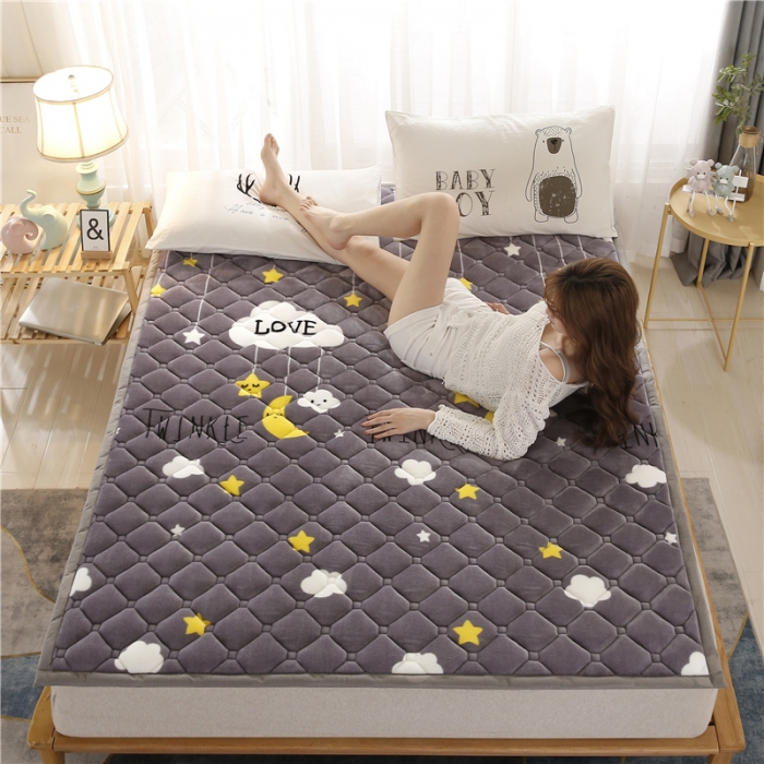 91家纺网 家纺一手货源 找家纺 东宇床垫 2022新款加厚牛奶绒床垫 晚安