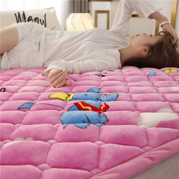 91家纺网 家纺一手货源 找家纺 东宇床垫 2022新款加厚牛奶绒床垫 小飞象