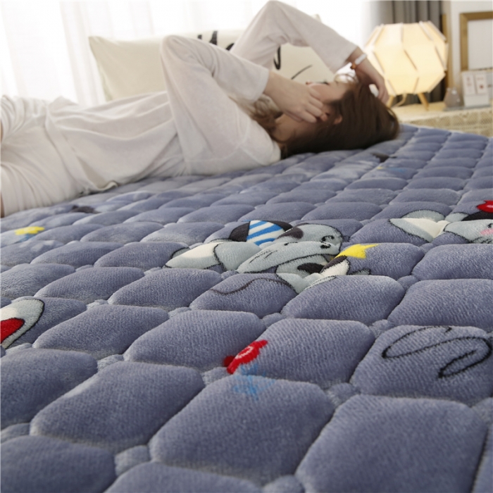 91家纺网 家纺一手货源 找家纺 东宇床垫 2022新款加厚牛奶绒床垫 心有所鼠