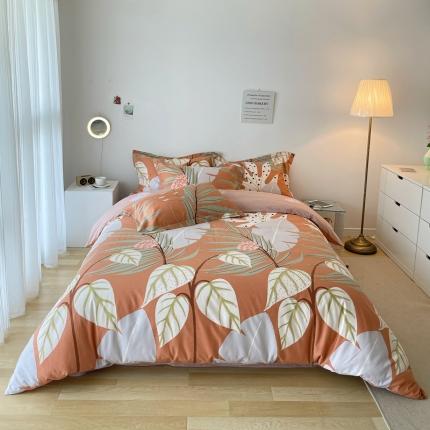 91家纺网 家纺一手货源 找家纺 （总 ）希文2022秋冬生态卡米尔全棉活性生态磨毛印花四件套