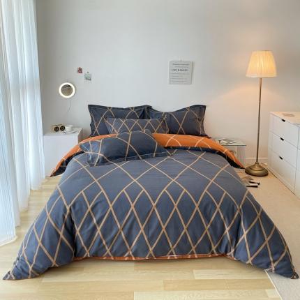 91家纺网 家纺一手货源 找家纺 （总 ）希文2022秋冬生态卡米尔全棉活性生态磨毛印花四件套