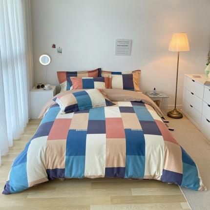 91家纺网 家纺一手货源 找家纺 希文家纺 2021新款全棉活性磨毛四件套 优格