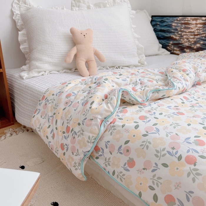 91家纺网 家纺一手货源 找家纺 星期八 2021新款大豆针织春秋被冬被果实