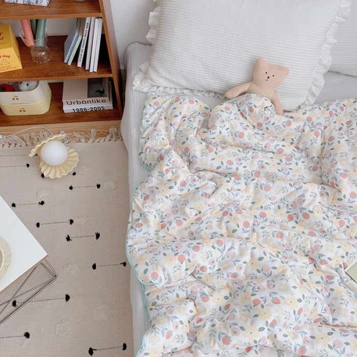 91家纺网 家纺一手货源 找家纺 星期八 2021新款大豆针织春秋被冬被果实