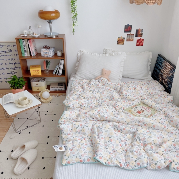 91家纺网 家纺一手货源 找家纺 星期八 2021新款大豆针织春秋被冬被果实