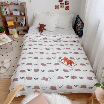 星期八 2021新款大豆针织春秋被冬被趴趴熊