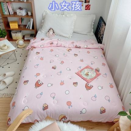 91家纺网 家纺一手货源 找家纺 星期八 2021新款大豆针织春秋被冬被小女孩