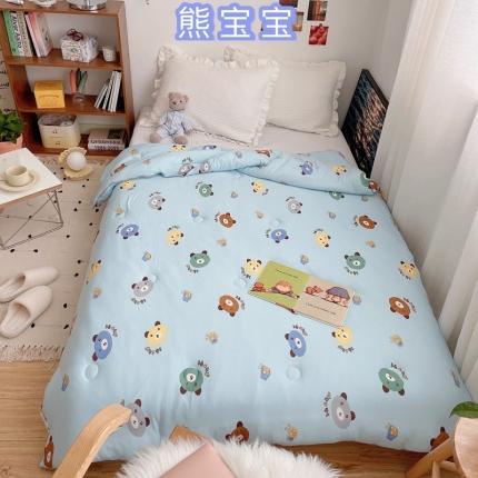 91家纺网 家纺一手货源 找家纺 星期八 2021新款大豆针织春秋被冬被熊宝宝