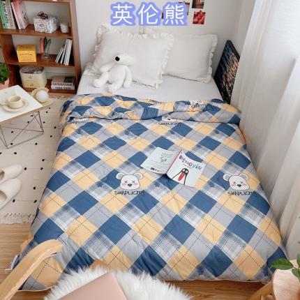 91家纺网 家纺一手货源 找家纺 星期八 2021新款大豆针织春秋被冬被英伦熊