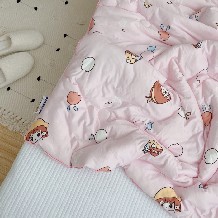 91家纺网 家纺一手货源 找家纺 星期八 2021新款大豆针织春秋被冬被小女孩