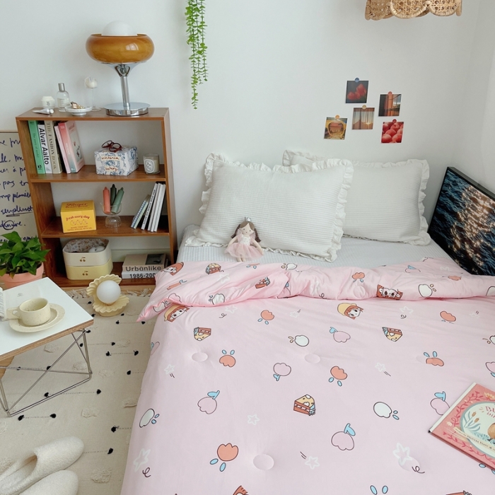 91家纺网 家纺一手货源 找家纺 星期八 2021新款大豆针织春秋被冬被小女孩