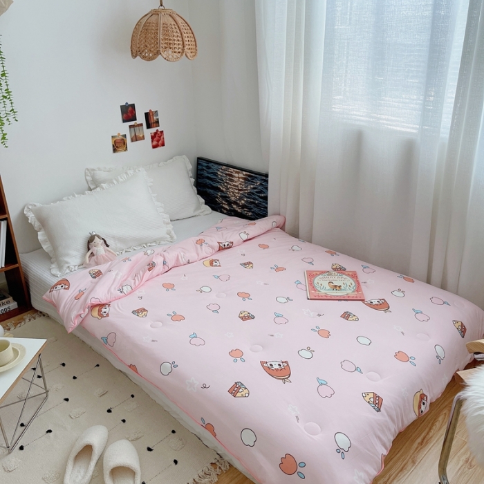 91家纺网 家纺一手货源 找家纺 星期八 2021新款大豆针织春秋被冬被小女孩