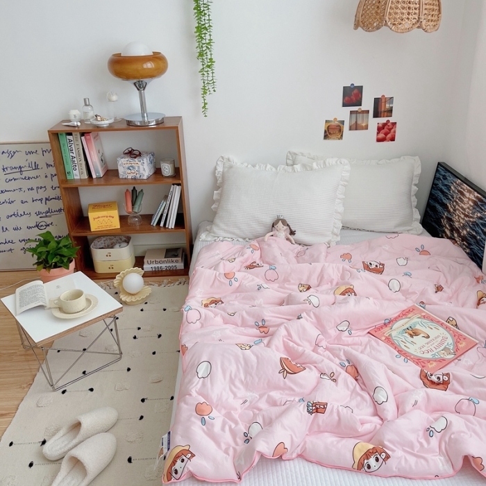 91家纺网 家纺一手货源 找家纺 星期八 2021新款大豆针织春秋被冬被小女孩