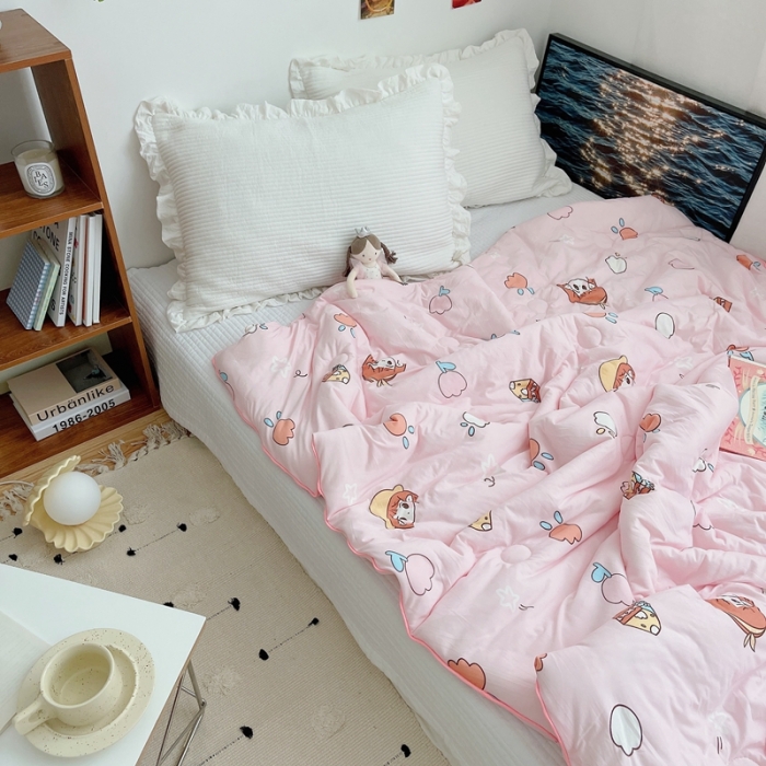 91家纺网 家纺一手货源 找家纺 星期八 2021新款大豆针织春秋被冬被小女孩