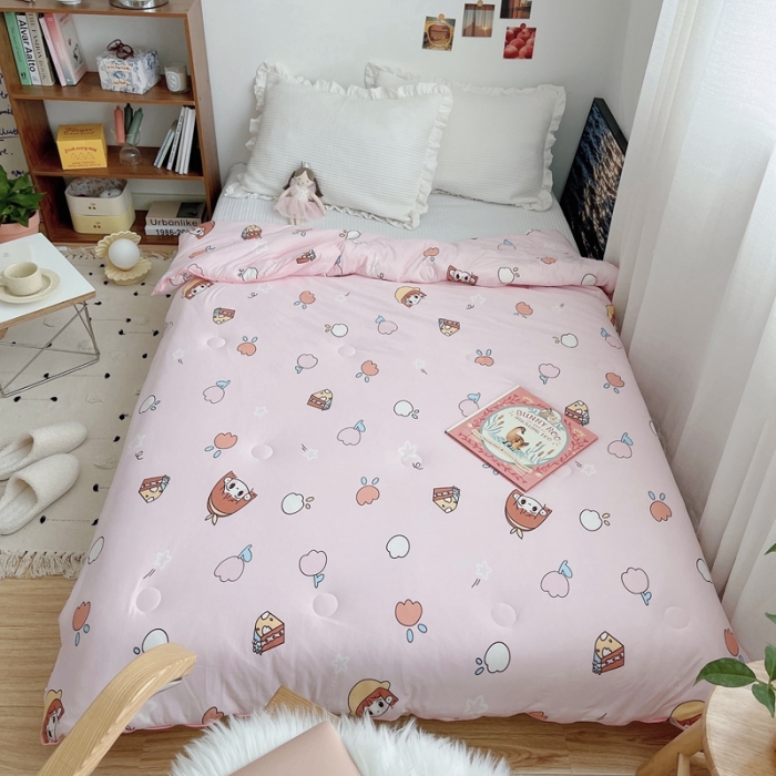 91家纺网 家纺一手货源 找家纺 星期八 2021新款大豆针织春秋被冬被小女孩