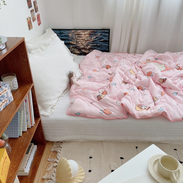 91家纺网 家纺一手货源 找家纺 星期八 2021新款大豆针织春秋被冬被小女孩