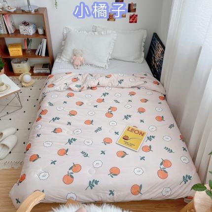 91家纺网 家纺一手货源 找家纺 星期八 2021新款大豆针织春秋被冬被小橘子