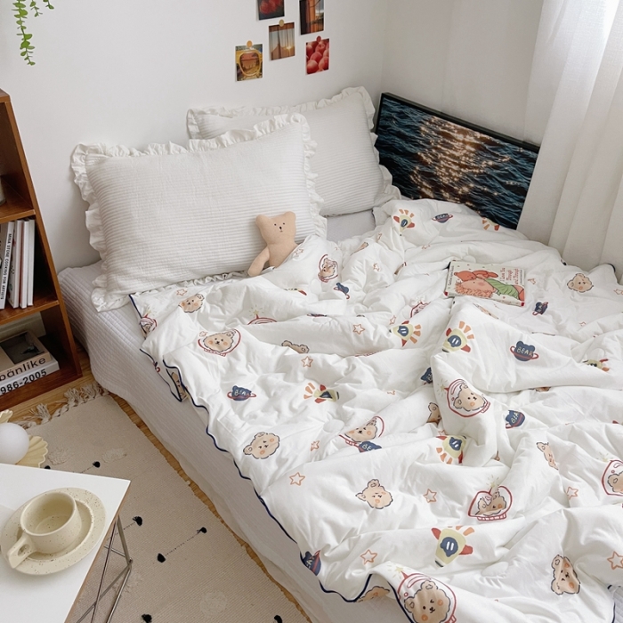 91家纺网 家纺一手货源 找家纺 星期八 2021新款大豆针织春秋被冬被宇宙熊