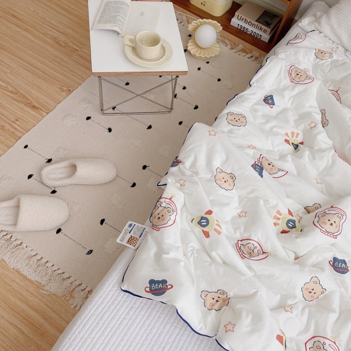 91家纺网 家纺一手货源 找家纺 星期八 2021新款大豆针织春秋被冬被宇宙熊