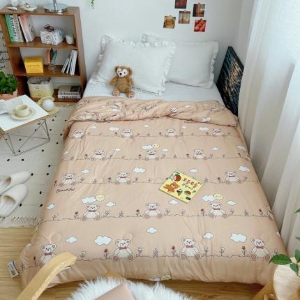 星期八 2021新款大豆针织春秋被冬被棕熊