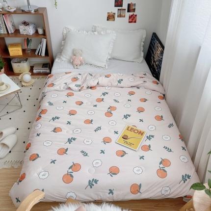 星期八 2021新款大豆针织春秋被冬被小橘子