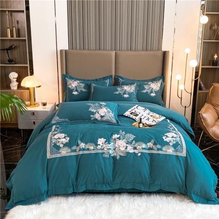 91家纺网 家纺一手货源 找家纺 （总）红番天 热卖款全棉提花全棉贡缎磨毛四件套